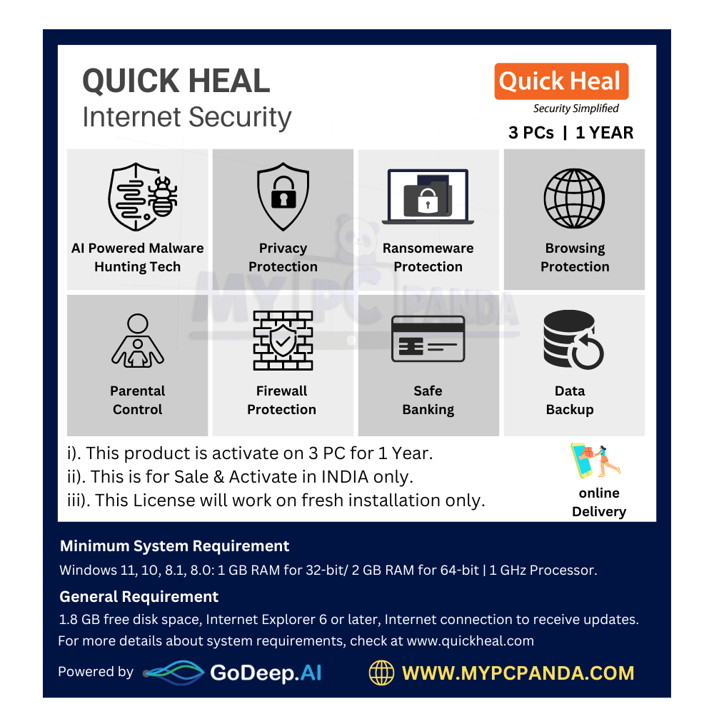 1707913249.Quick Heal Internet Security 3 Users 1 Year Price-my pc panda